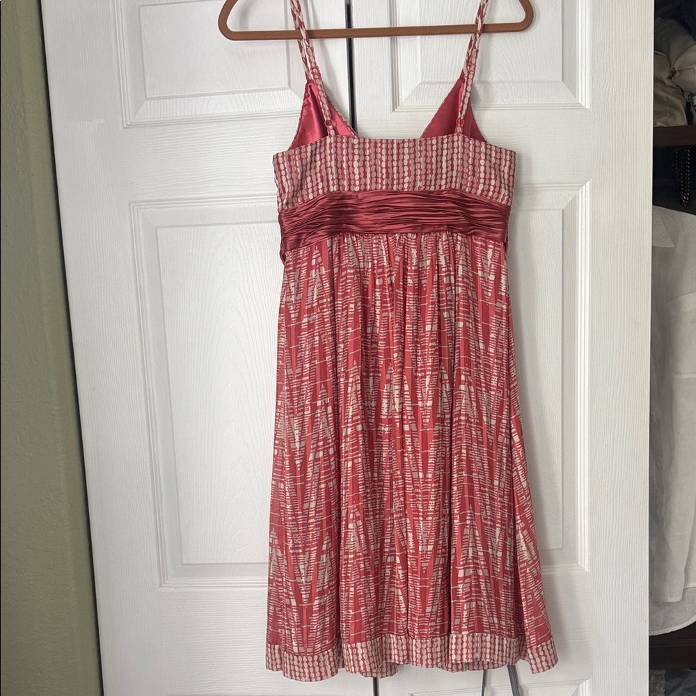 BCBGMaxAzria Red and White Striped Midi Dress - Picture 8 of 8